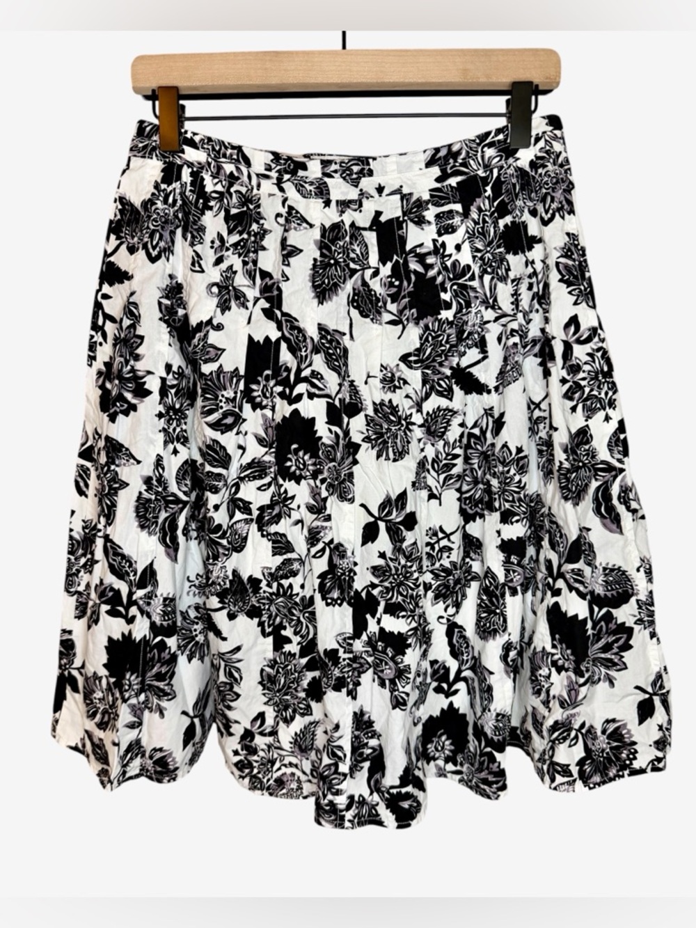 Talbots Floral Cotton A-Line Skirt Size 6
